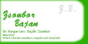 zsombor bajan business card